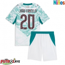 Camiseta Portugal Joao Cancelo #20 Visitante Equipación para niños Mundial 2026 manga corta (+ pantalones cortos)